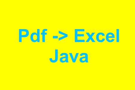 Конвертирование Pdf в Excel в Java